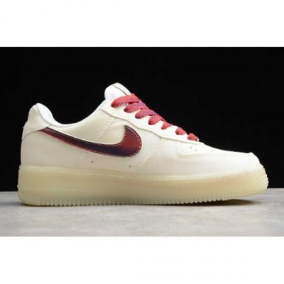 Nike Air Force 1 Low Bej Rengi / Kırmızı / Mavi Kaykay Ayakkabı Türkiye - ITA94205